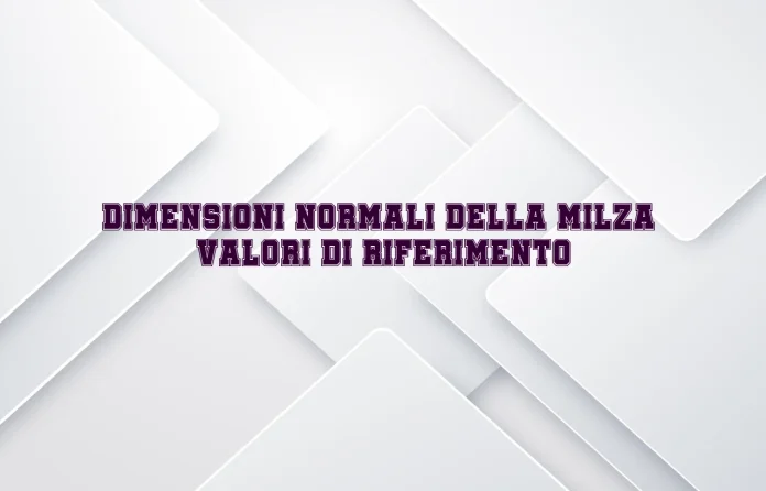 Dimensioni normali della milza